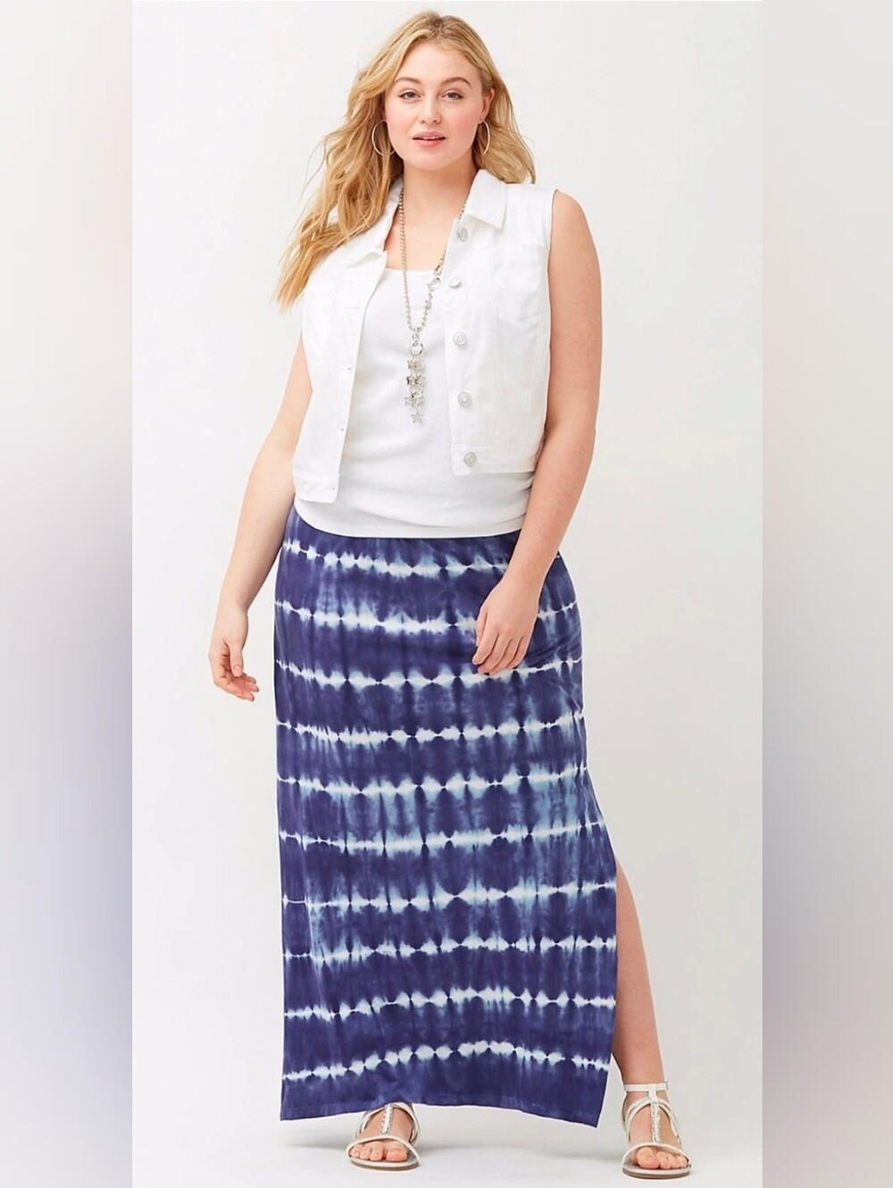 Lane Bryant Plus-size Tie-dye Maxi Skirt Size 22/24 NWT
